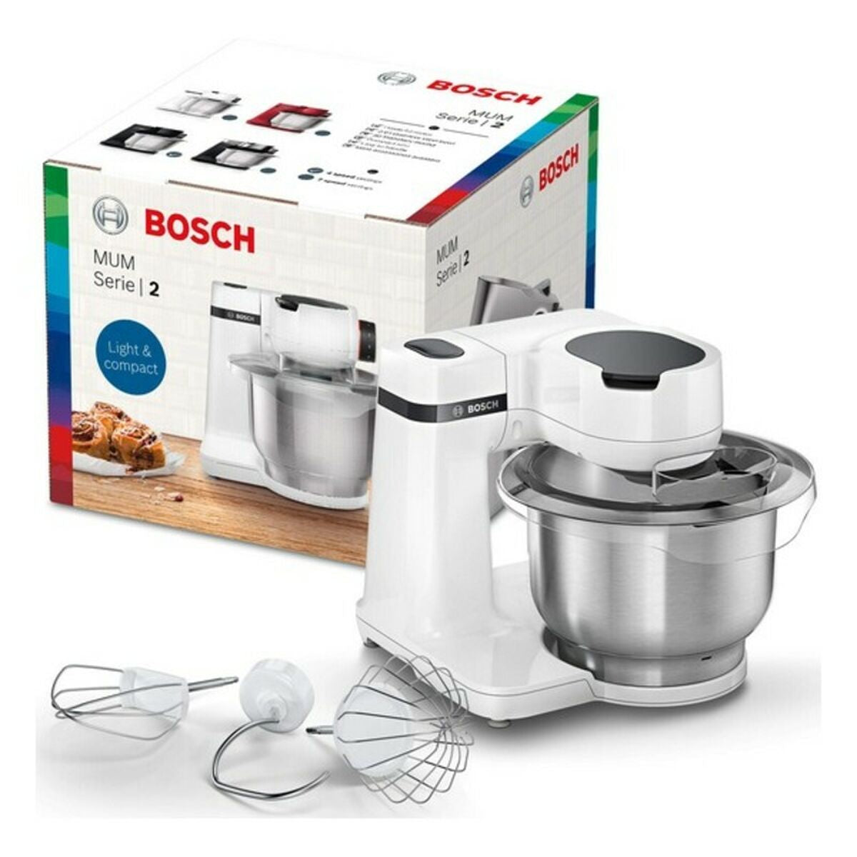 BOSCH MUMS2EW00 Keukenmachine - 700W Compact | Wit