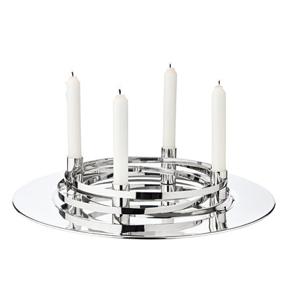 EDZARD Adventskrans La Avia - Roestvrij Staal Ø40 cm