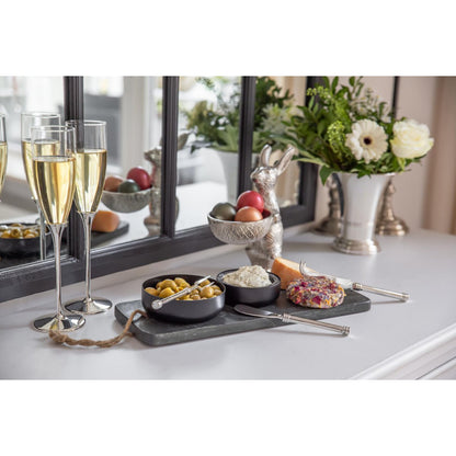 Victoria Luxe Champagnefluiten - Zink Elegantie Set 2-delig