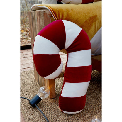 Kerst Patchwork Kussen Rood - Red Lollipop Vorm