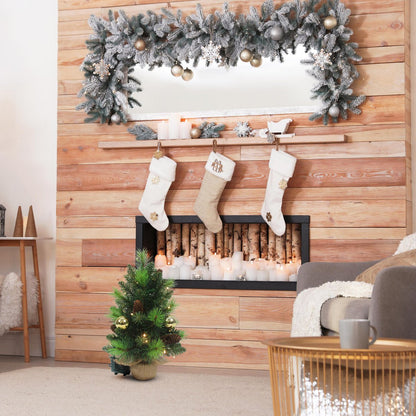 LED Kerstboom 'Noel' voor Buiten - Groen-Goud met Verlichting