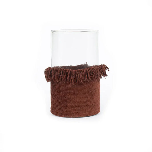 Oh My Gee Kaarsenhouder Bordeaux Fluweel - Luxe Statement XXL