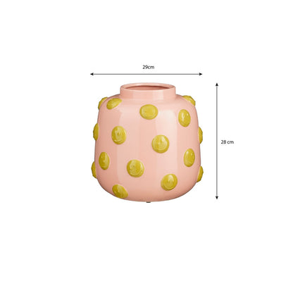 Smiley Keramiek Vaas - Vrolijke Bloemenvaas voor Thuis