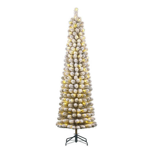 Charlton Smalle Kunstkerstboom - LED Verlichting 155cm Frosted Green