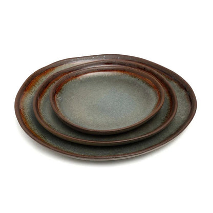 Authentieke Côa Dinerborden | Set van 4 Stuks Portugees Keramiek