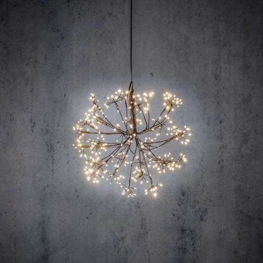Kerstverlichting Bal Zwart - Ø30cm LED Lampjes Compact Outdoor