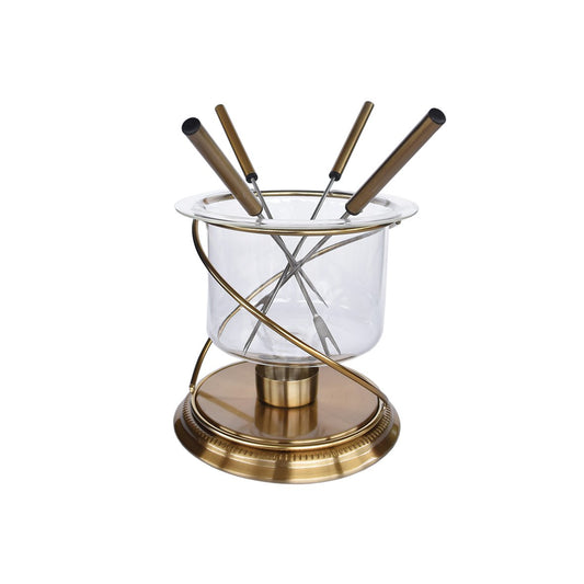 Luxe Gouden Fondue Set voor 4 Personen - Premium Tafelervaring