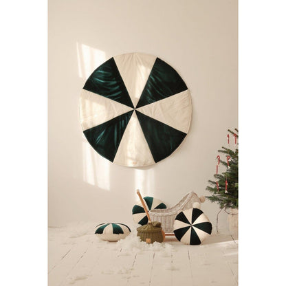 Kerst Patchwork Kussen Groen - Green Candy Lollipop