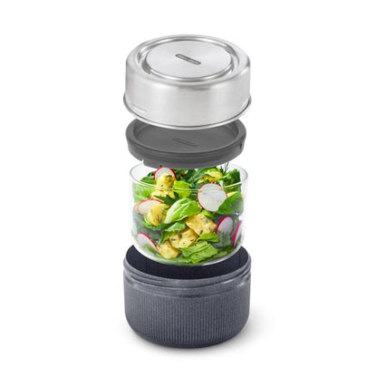 Black+Blum Glazen Lunchpot - Grijs 600ml Premium