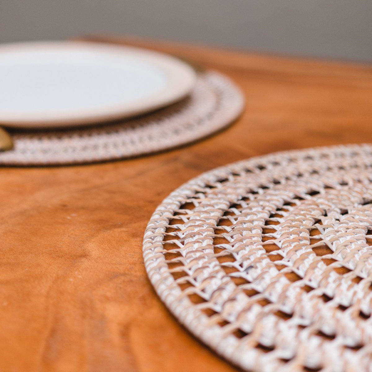 ILUH Rotan Placemats - Boho Tafelmat 35cm Set