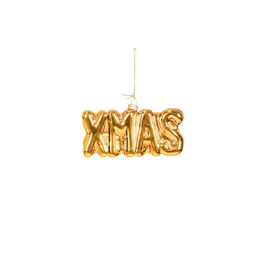 XMAS Kersthanger Goud - Glazen Ornament 7,5cm Elegant