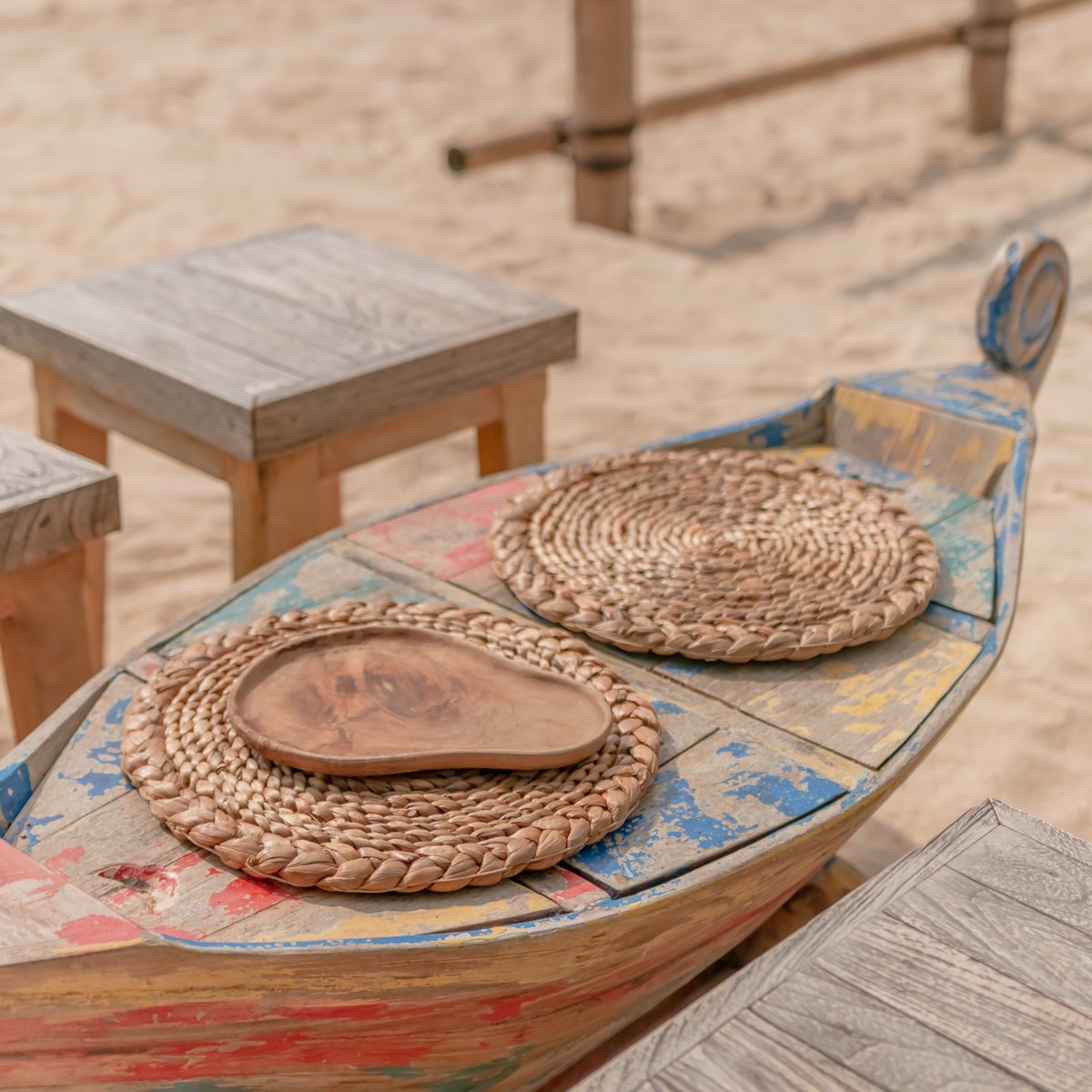 PANDAWA Waterhyacint Placemats - Boho Tafelmat 38cm Set