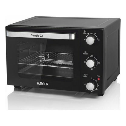 Haeger Santis Mini Elektrische Oven - 22L 1300W | Timer Zwart