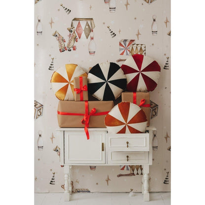 Kerst Patchwork Kussen Groen - Green Candy Lollipop