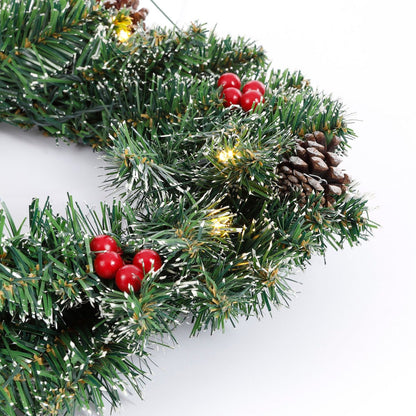 Creston Kerstkrans - Bevroren Look met LED & Decoraties Ø60cm