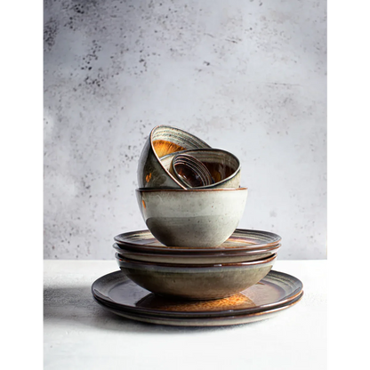 Comporta Dinerborden Set - Portugese Keramiek 4 Stuks Large