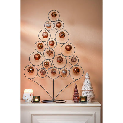 Luxe Kerstballenset Bruin - 60 Onbreekbare Kerstballen