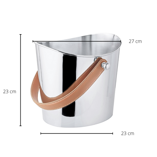 Gilbert Luxe Wijnkoeler - Premium Ijsemmer met Leren Handvat