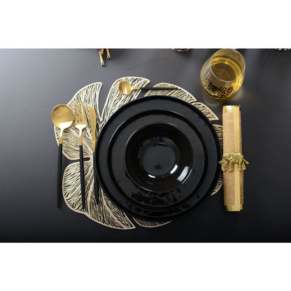 Goud & Zwart Bestekset 24-delig - Dramatische Elegantie voor Moderne Tafels