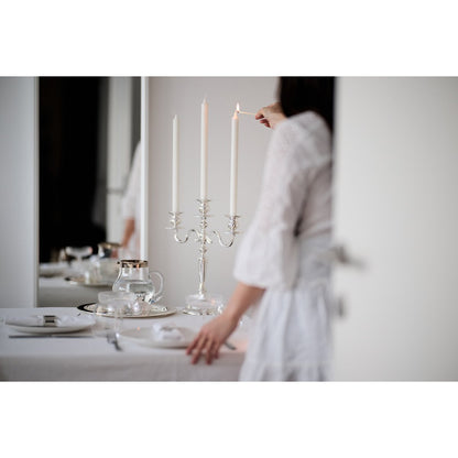 Regina Koninklijke Kandelaar - 3-Vlams Verzilverde Elegantie