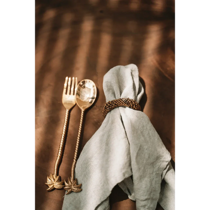 Kralenservetringen Goud Set - Luxe Tafel Elegantie 4 Stuks