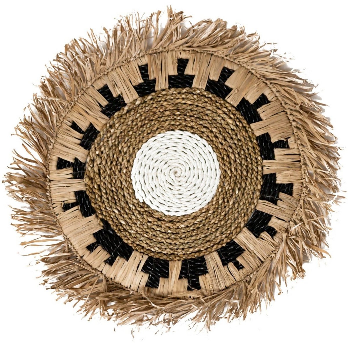 PAGU Raffia Placemats - Boho Franjes 45cm Set