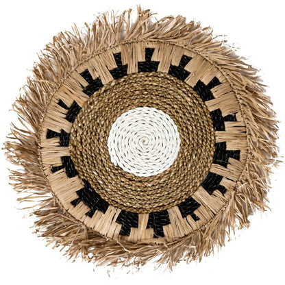 PAGU Raffia Placemats - Boho Franjes 45cm Set