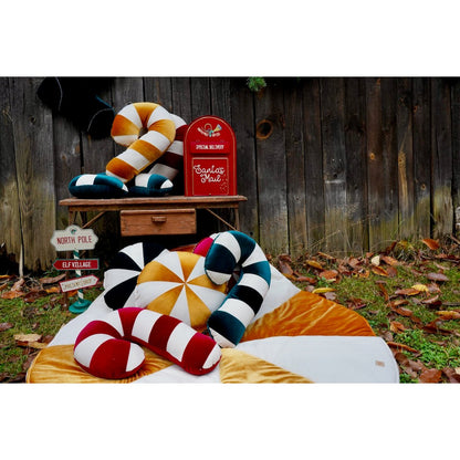 Kerst Patchwork Kussen Rood - Red Lollipop Vorm