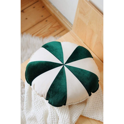 Kerst Patchwork Kussen Groen - Green Candy Lollipop
