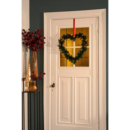 Hartvormige Kerstkrans - LED Verlichting Ø60cm