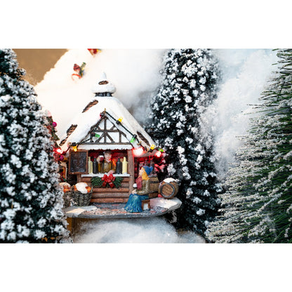 LuVille Kerstdorp Dennenbomen met Sneeuw - 21 Stuks