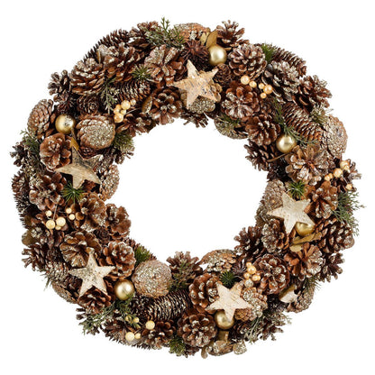 Luxe Kerstkrans Bruin met Decoratie - Ø50 cm