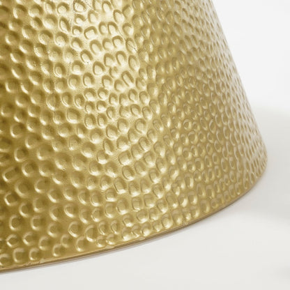 Luxe Metalen Kerstboomrok Goud - Gehamerd Motief - 58 cm