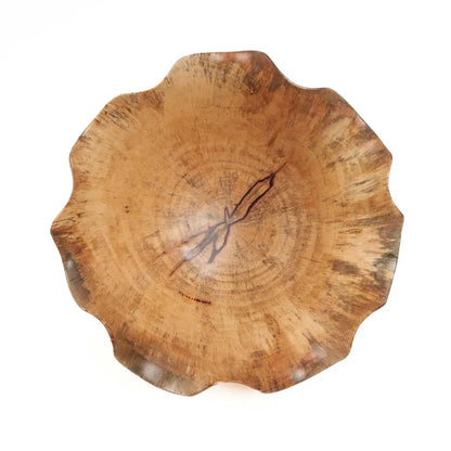 Ifefe Fruitschaal - Handgevormd Teakhout Natuurlijk