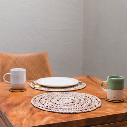 ILUH Rotan Placemats - Boho Tafelmat 35cm Set