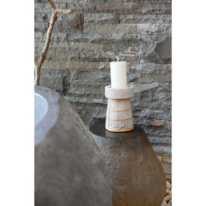 Serene Betonnen Kaarsenhouder - Natuurlijke Rust Large