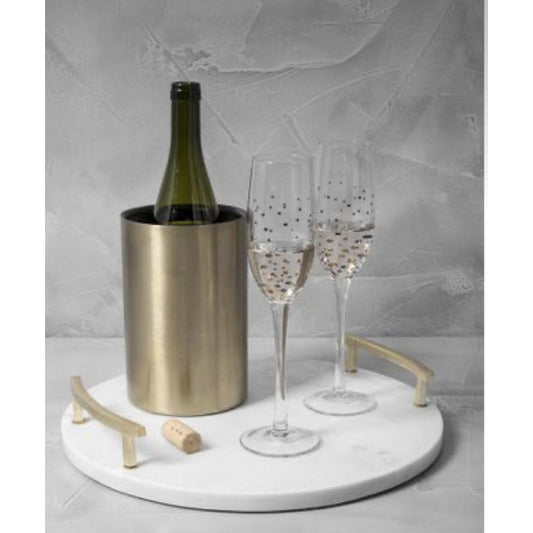 Luxe Marmeren Dienblad Goud - Elegante Serveerplank