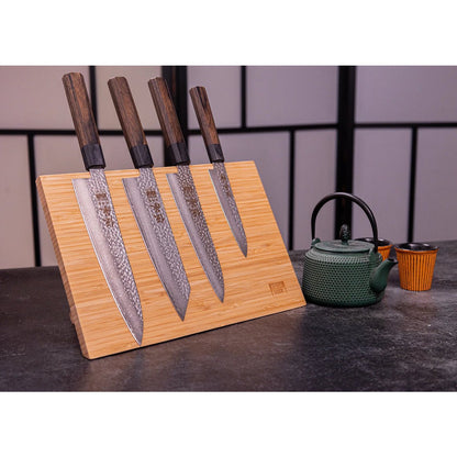 KOTAI Magnetische Bamboe Messenhouder - Opvouwbare Elegantie voor Nederlandse Keukens
