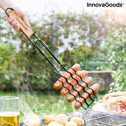 Sosket BBQ Worstengrill - Draaibaar Grillrek voor 6 Worsten | InnovaGoods