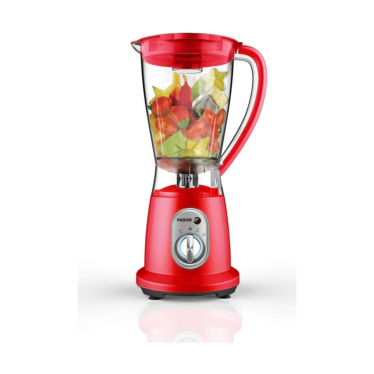 FAGOR Bekerblender - 600W 1,5L | Rood Polypropylene