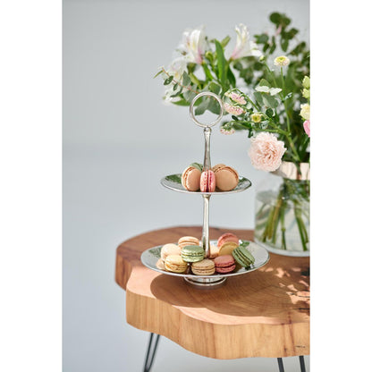 Gulf Luxe Serveerplateau - Gehamerd RVS met 2 Niveaus