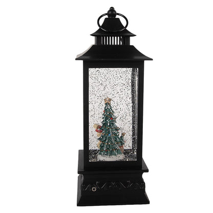 Kerstman Lantaarn - LED Decoratie met Muziek 28cm