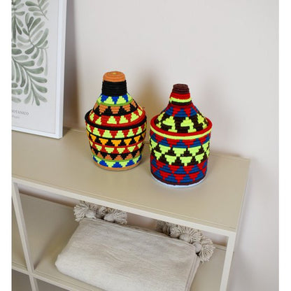 Traditionele Marokkaanse Fruitschaal - Handgevlochten Riet