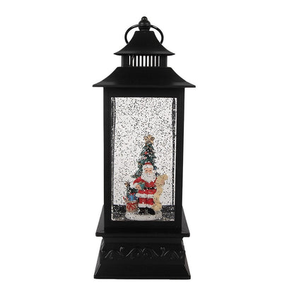 Kerstman Lantaarn - LED Decoratie met Muziek 28cm