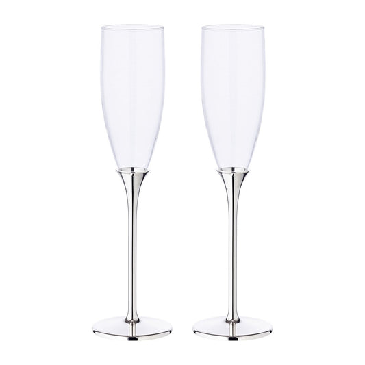 Victoria Luxe Champagnefluiten - Zink Elegantie Set 2-delig