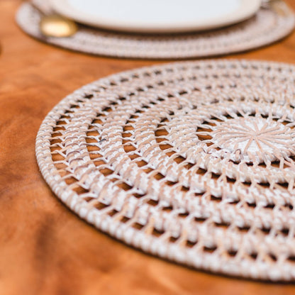 ILUH Rotan Placemats - Boho Tafelmat 35cm Set