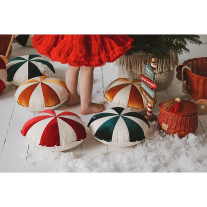 Kerst Patchwork Kussen Groen - Green Candy Lollipop