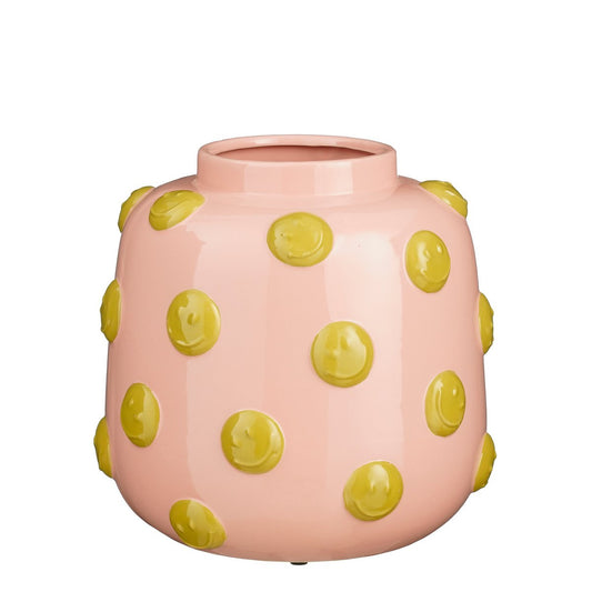 Smiley Keramiek Vaas - Vrolijke Bloemenvaas voor Thuis