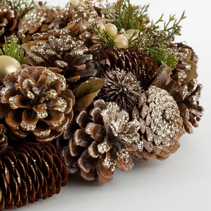 Luxe Kerstkrans Bruin met Decoratie - Ø50 cm
