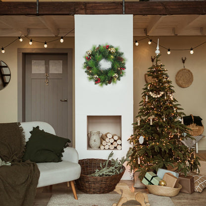 LED Kerstkrans 'Noel' Premium - Meerkleurige Outdoor Kerstdecoratie